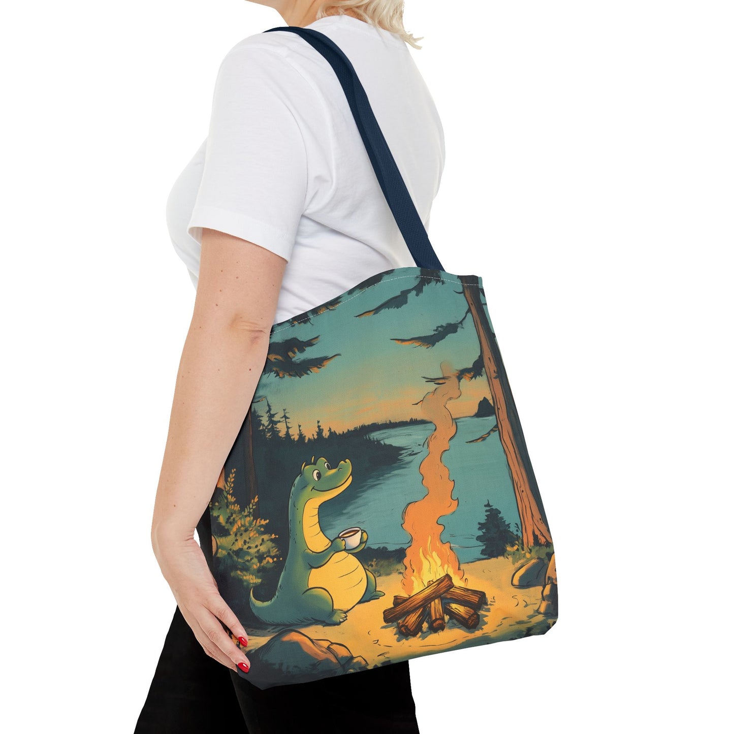 The Camp Loch Ness Tote | Nessie Graphic Bag | Camping with Nessie | By PNW Gear Co