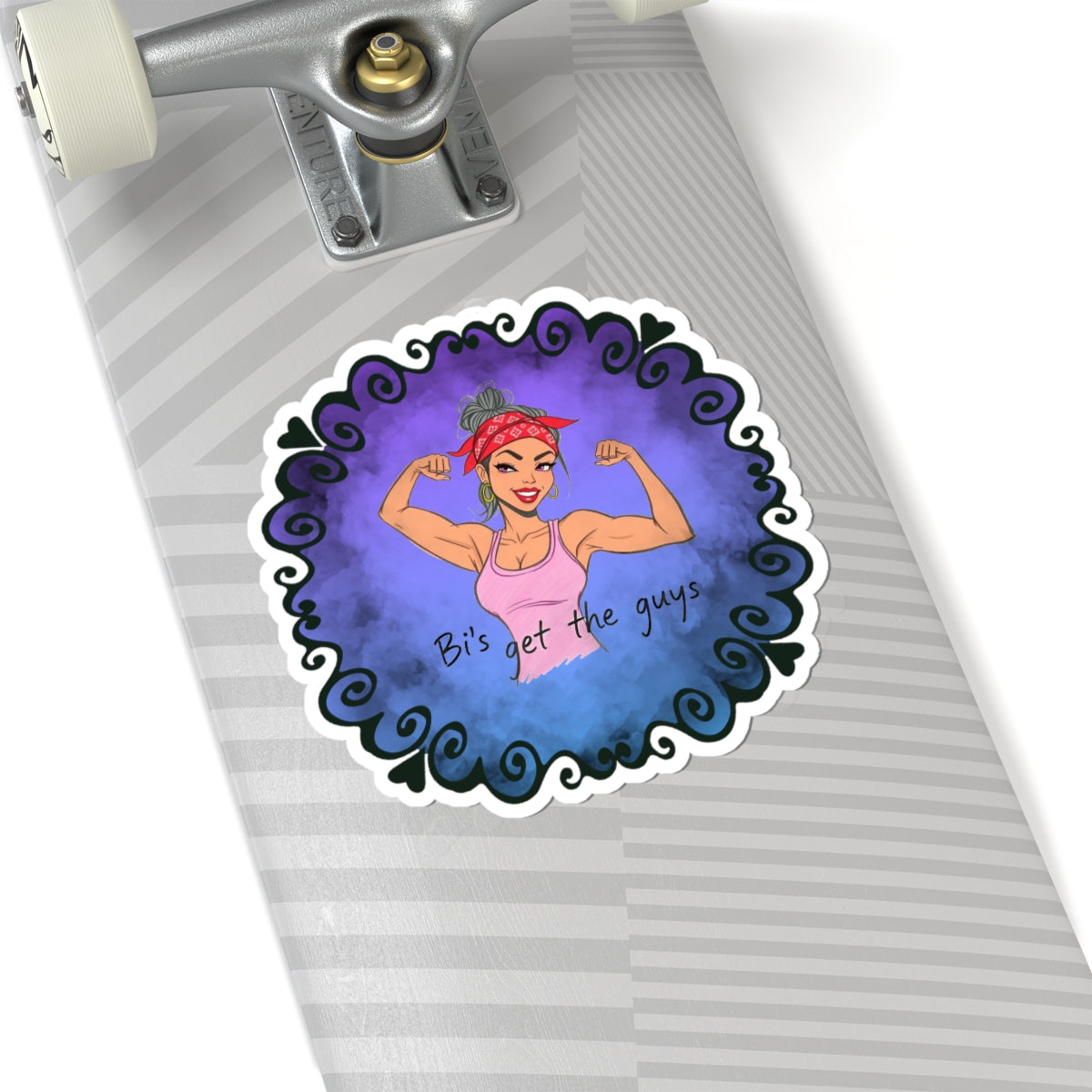 Bi's Get the Guys- Shape Cut Sticker- Version 1 | Women's Motivational Fitness Sticker | Workout Gear | Gym Gear | Pacific NW Gear Co