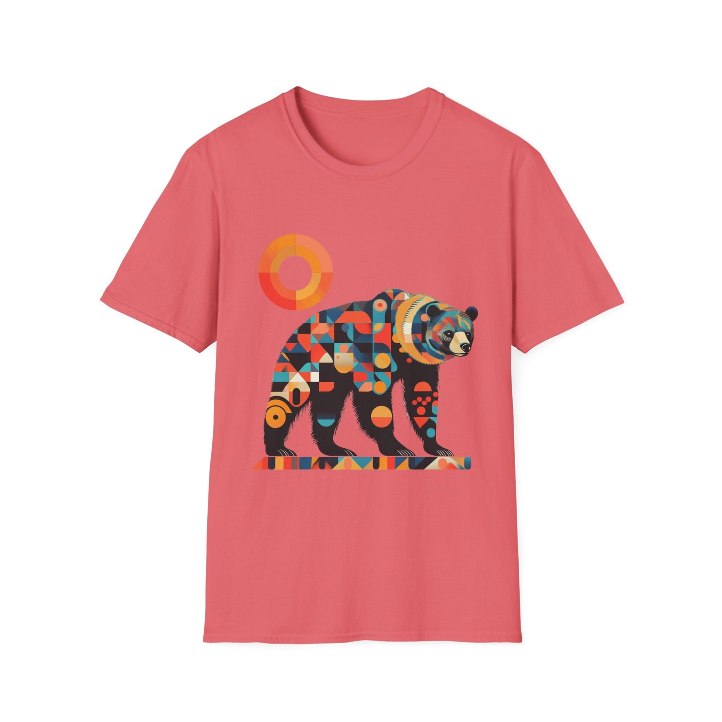Geometric Grizzly Bear Tee | Abstract Animal Shirt | Nature Art Tee | Unique Bear Gift | PNW Gear Co.
