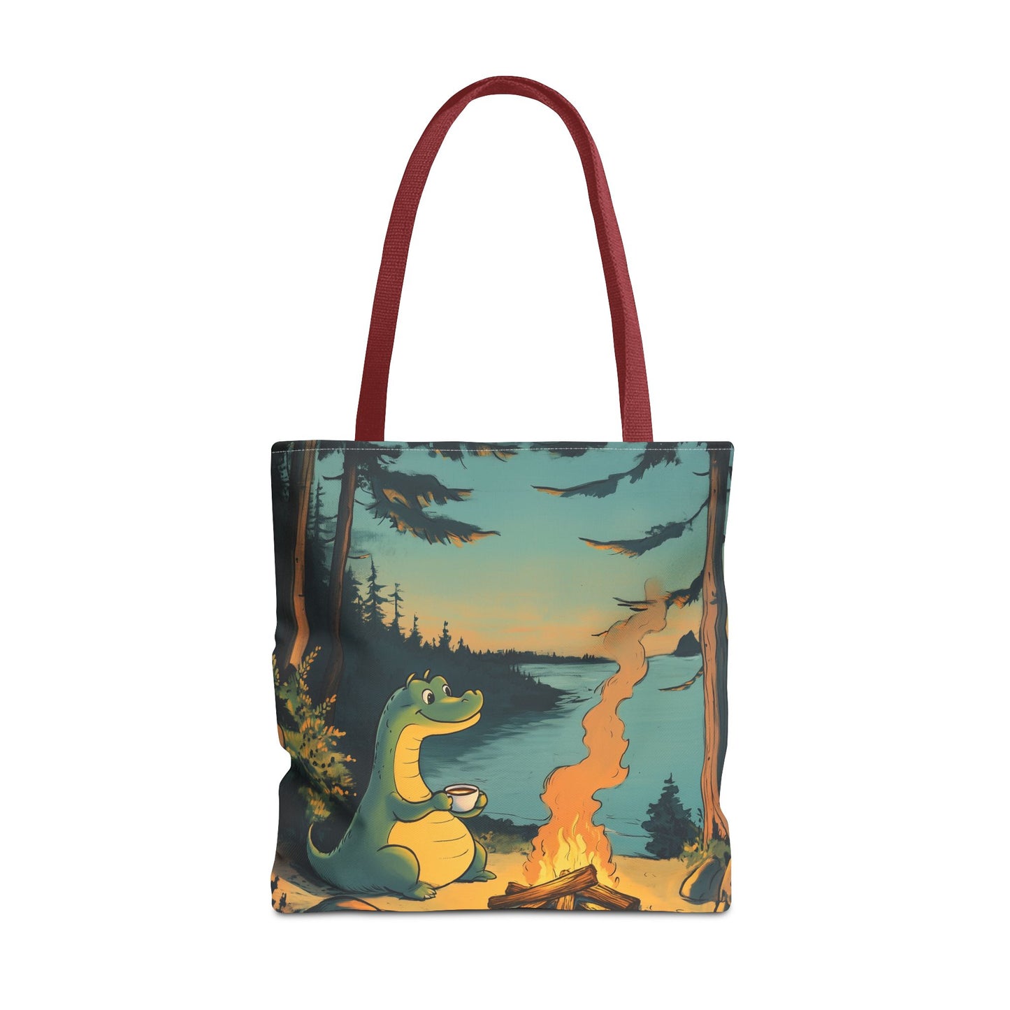 The Camp Loch Ness Tote | Nessie Graphic Bag | Camping with Nessie | By PNW Gear Co