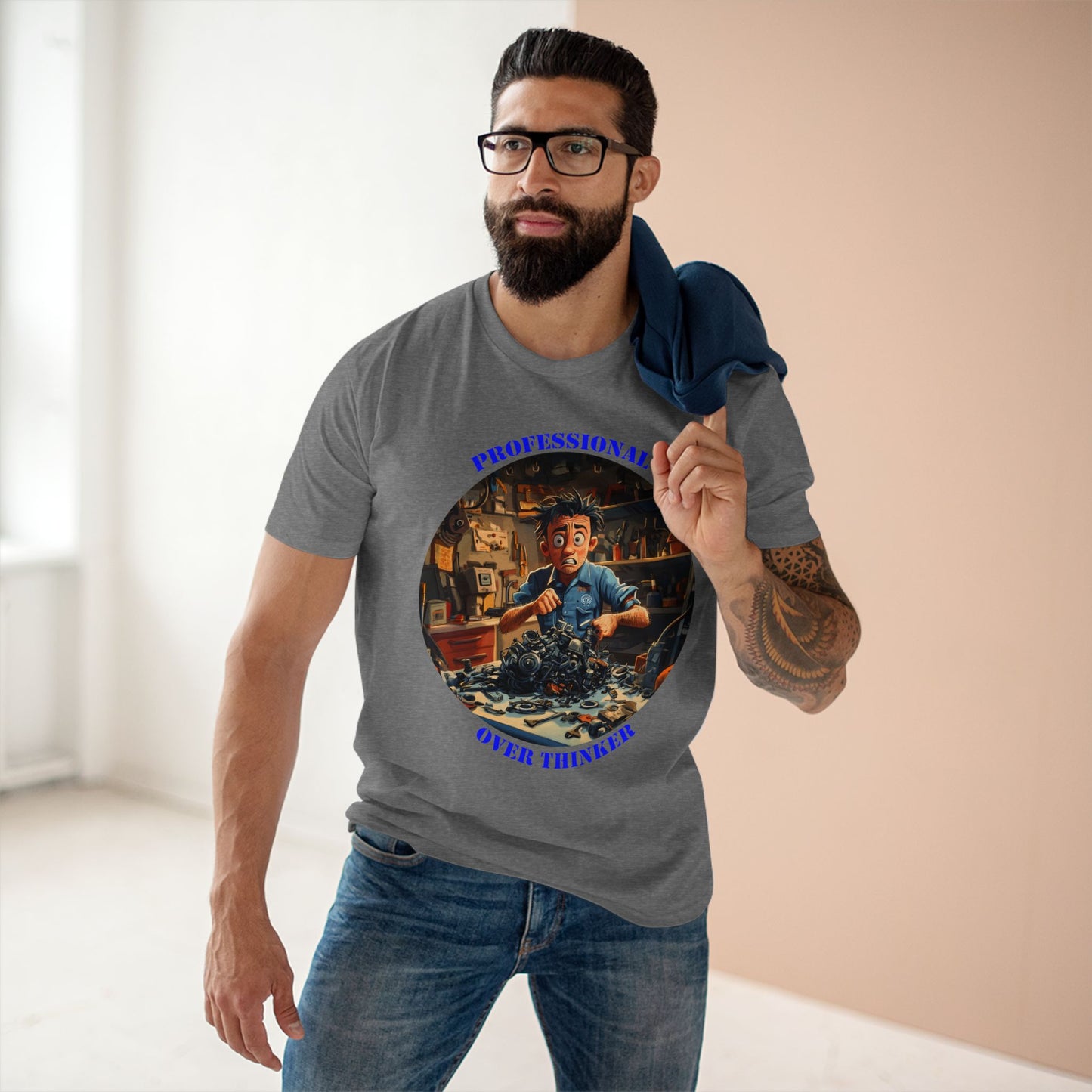 Professional Over Thinker Tee | Funny Quote Shirt | Gift for Thinker | Unique Humor Tee | Sarcastic t-shirt | PNW Gear Co