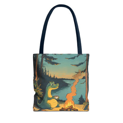 The Camp Loch Ness Tote | Nessie Graphic Bag | Camping with Nessie | By PNW Gear Co