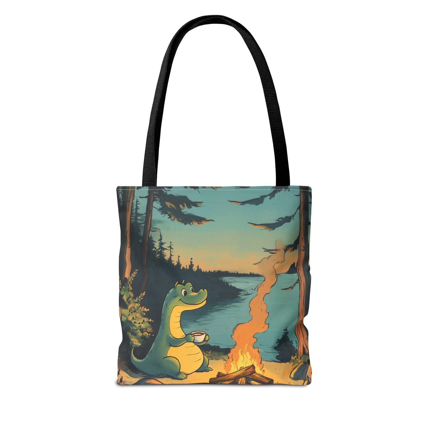 The Camp Loch Ness Tote | Nessie Graphic Bag | Camping with Nessie | By PNW Gear Co