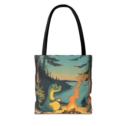 The Camp Loch Ness Tote | Nessie Graphic Bag | Camping with Nessie | By PNW Gear Co