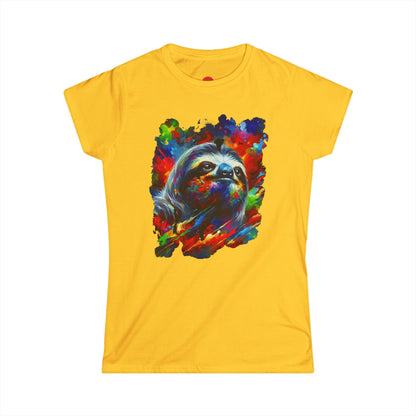 Slothst In Thought Tee | Cute Sloth Graphic | The Thinker Sloth | Women's Art Tee | Unique Animal Gift | Pacific NW Gear Co
