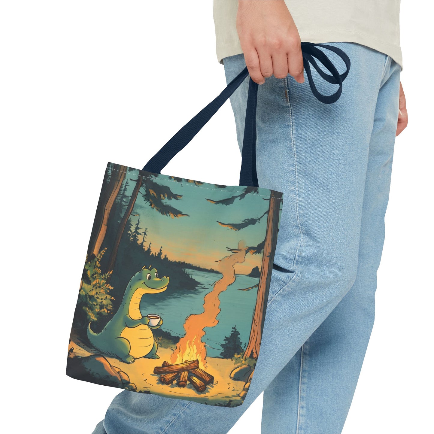 The Camp Loch Ness Tote | Nessie Graphic Bag | Camping with Nessie | By PNW Gear Co