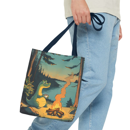 The Camp Loch Ness Tote | Nessie Graphic Bag | Camping with Nessie | By PNW Gear Co