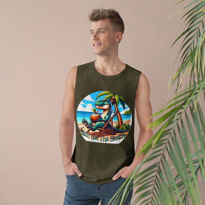 Rex On The Beach Tank Top | Funny T-Rex Shirt | Beach Vacation Tee | Dinosaur Gift | Pacific NW Gear Co.
