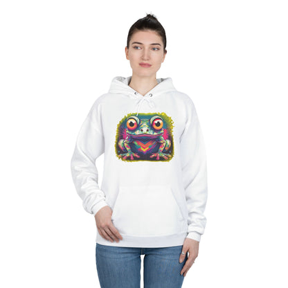 Geo Neon Tree Frog Hoodie | Cute Frog Gift | Nature Lover Sweatshirt | Eco Hoodie | Pacific NW Gear Co