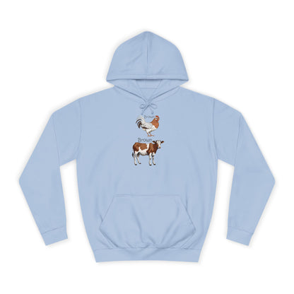 Brown Chicken, Brown Cow! Hoodie | Funny Humor Sweatshirt | Pun Gift | College Hoodie | Pacific NW Gear Co.
