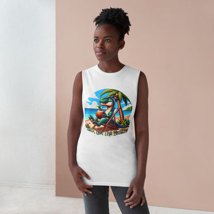 Rex On The Beach Tank Top | Funny T-Rex Shirt | Beach Vacation Tee | Dinosaur Gift | Pacific NW Gear Co.