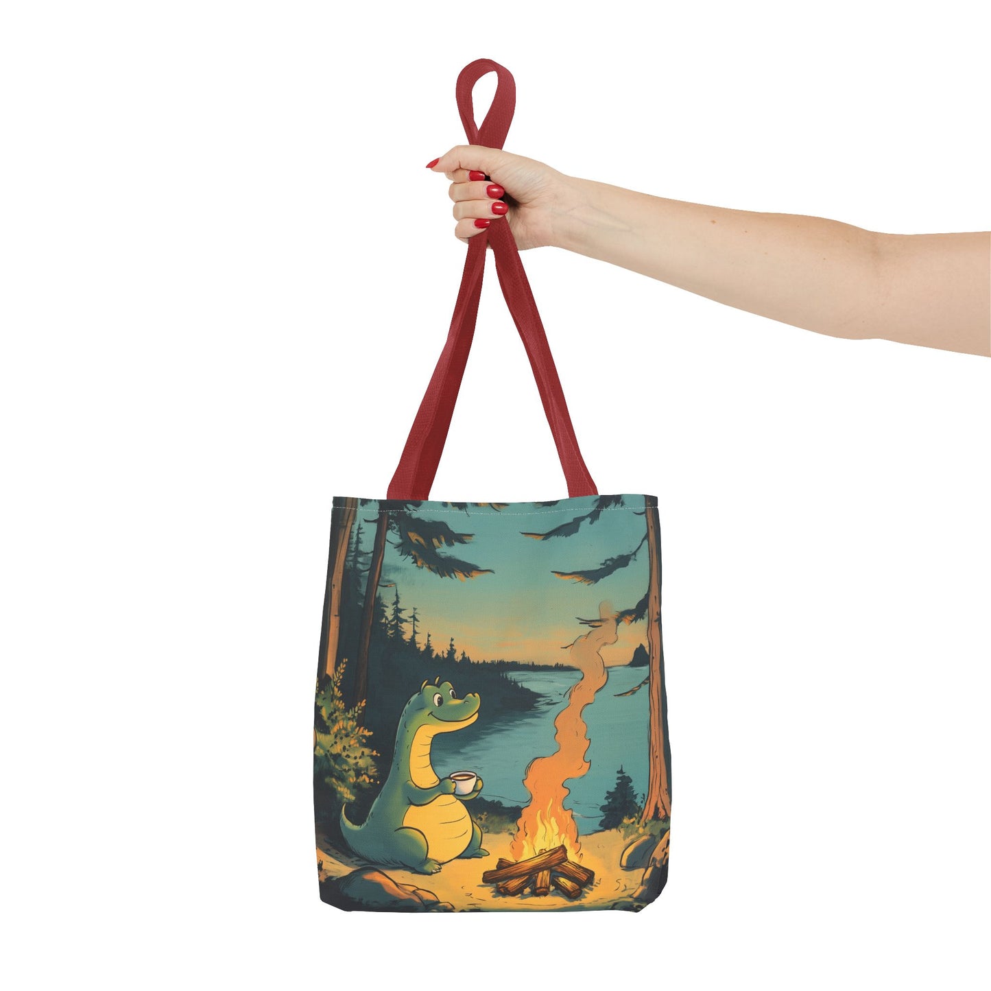 The Camp Loch Ness Tote | Nessie Graphic Bag | Camping with Nessie | By PNW Gear Co