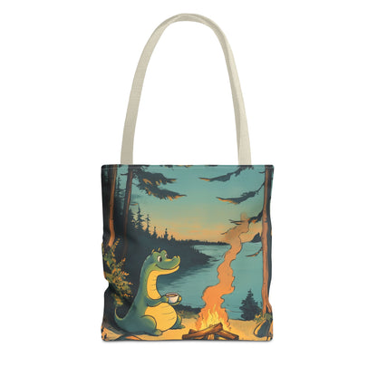The Camp Loch Ness Tote | Nessie Graphic Bag | Camping with Nessie | By PNW Gear Co