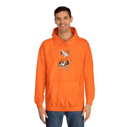 Brown Chicken, Brown Cow! Hoodie | Funny Humor Sweatshirt | Pun Gift | College Hoodie | Pacific NW Gear Co.