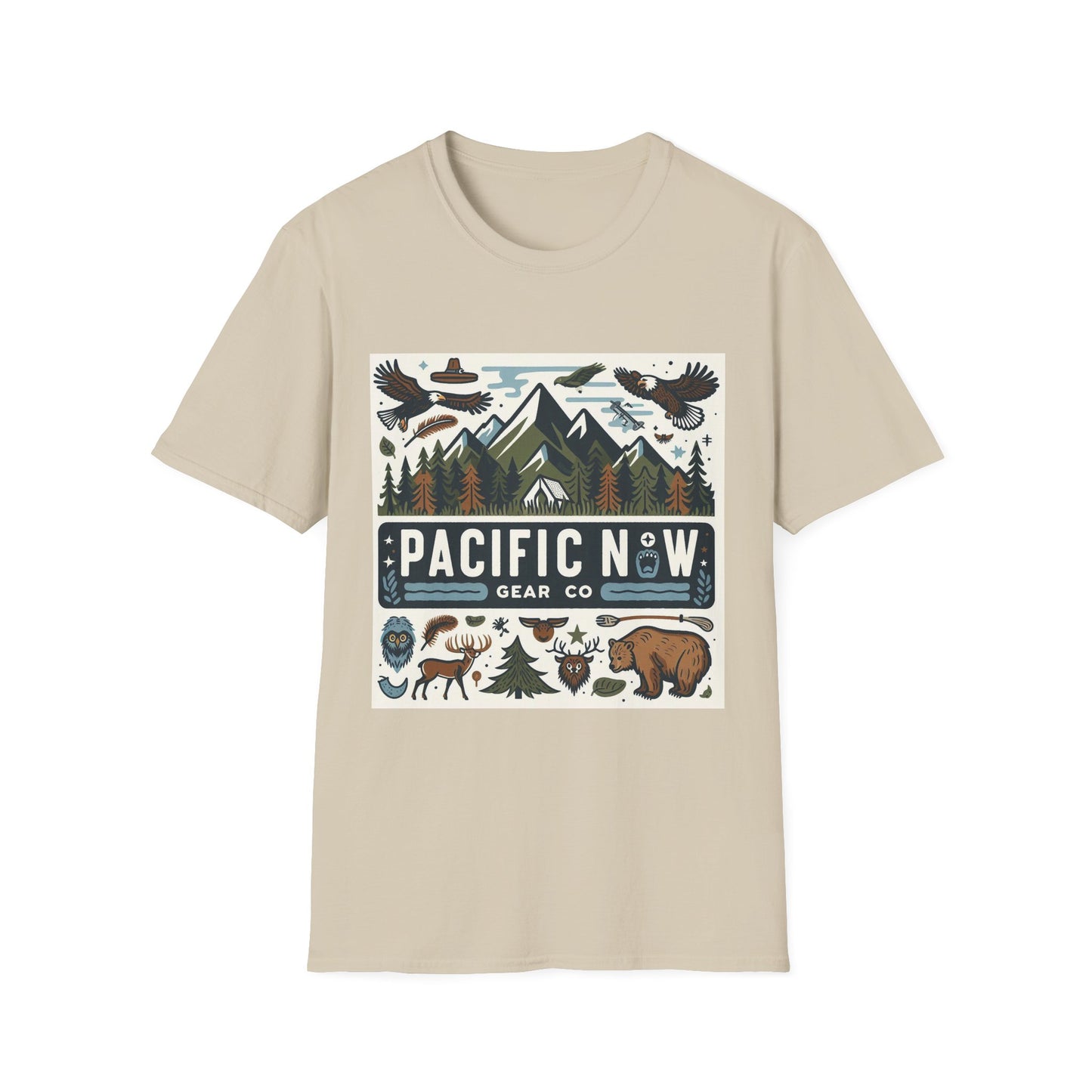 Pacific Adventure Tee | Retro Camping Shirt | Travel Tee | Outdoor Graphic Tee | Pacific NW Gear Co.