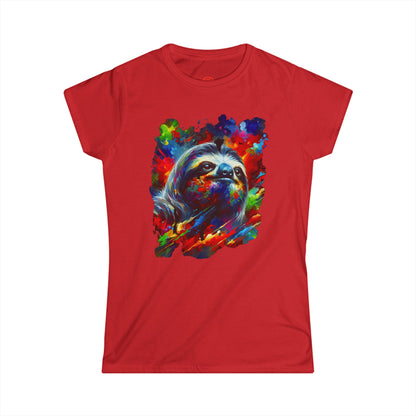Slothst In Thought Tee | Cute Sloth Graphic | The Thinker Sloth | Women's Art Tee | Unique Animal Gift | Pacific NW Gear Co