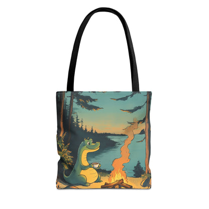 The Camp Loch Ness Tote | Nessie Graphic Bag | Camping with Nessie | By PNW Gear Co