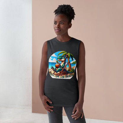 Rex On The Beach Tank Top | Funny T-Rex Shirt | Beach Vacation Tee | Dinosaur Gift | Pacific NW Gear Co.