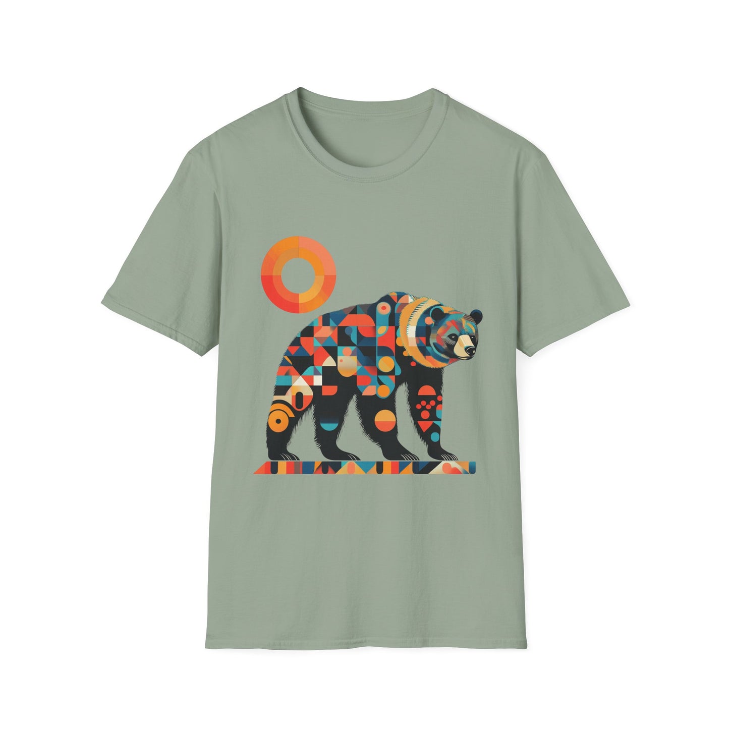 Geometric Grizzly Bear Tee | Abstract Animal Shirt | Nature Art Tee | Unique Bear Gift | PNW Gear Co.