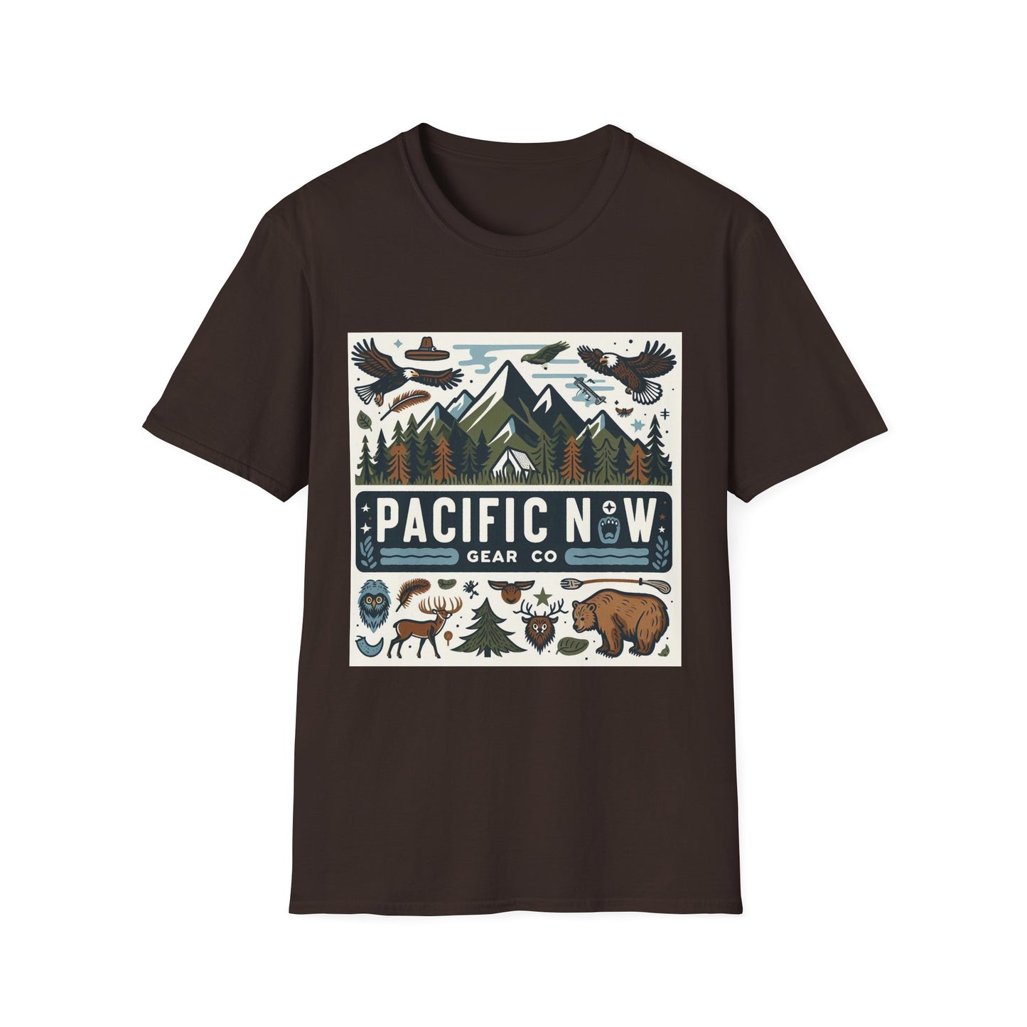 Pacific Adventure Tee | Retro Camping Shirt | Travel Tee | Outdoor Graphic Tee | Pacific NW Gear Co.