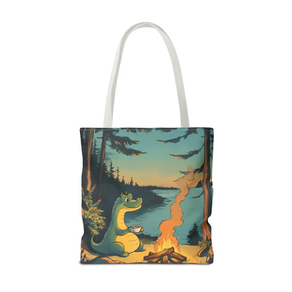 The Camp Loch Ness Tote | Nessie Graphic Bag | Camping with Nessie | By PNW Gear Co