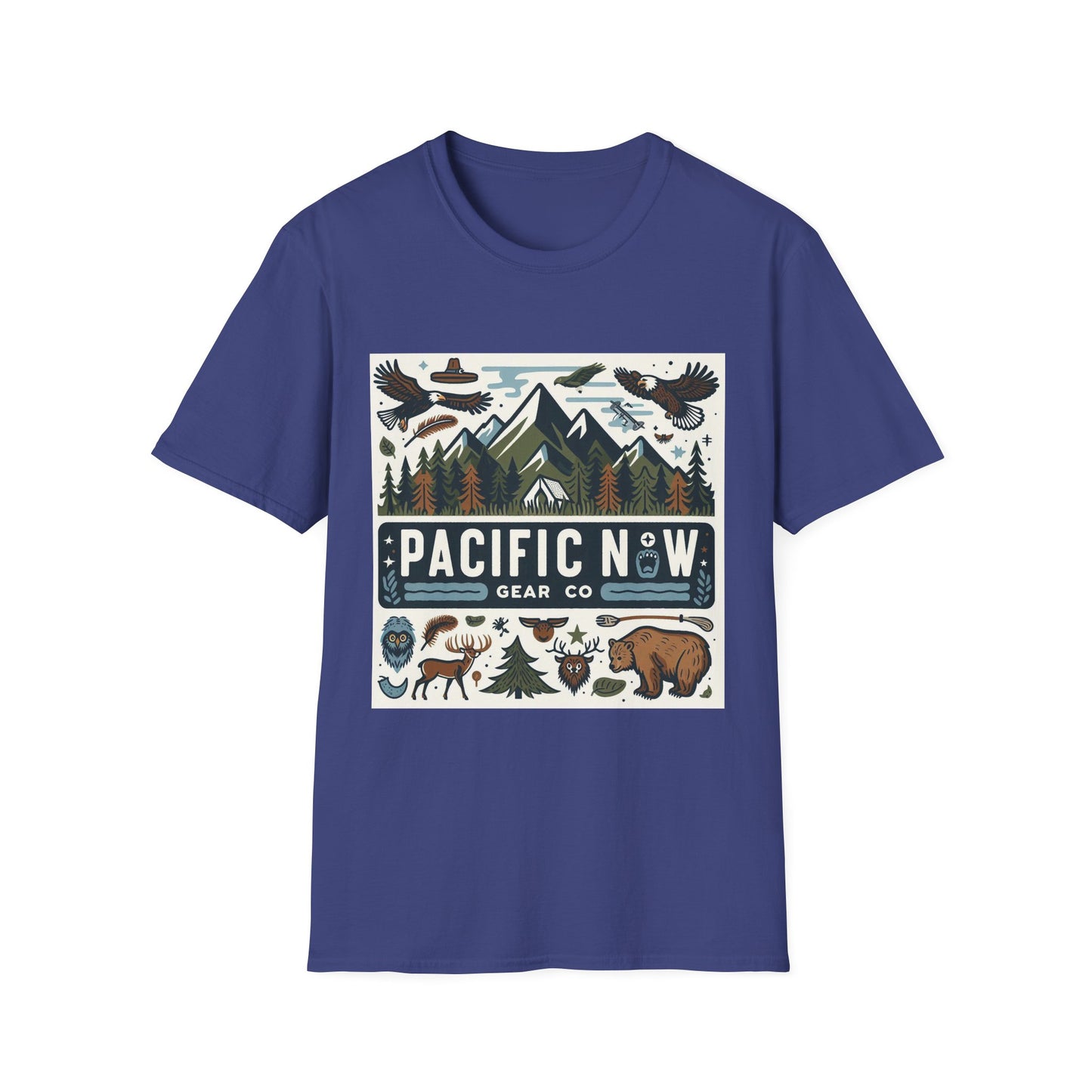Pacific Adventure Tee | Retro Camping Shirt | Travel Tee | Outdoor Graphic Tee | Pacific NW Gear Co.