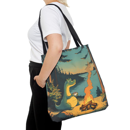 The Camp Loch Ness Tote | Nessie Graphic Bag | Camping with Nessie | By PNW Gear Co