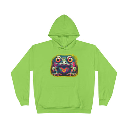 Geo Neon Tree Frog Hoodie | Cute Frog Gift | Nature Lover Sweatshirt | Eco Hoodie | Pacific NW Gear Co