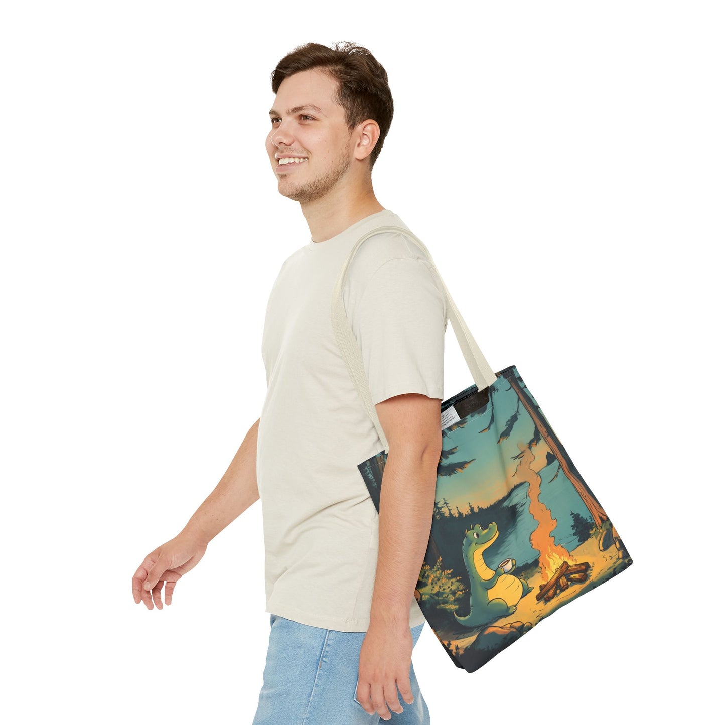 The Camp Loch Ness Tote | Nessie Graphic Bag | Camping with Nessie | By PNW Gear Co