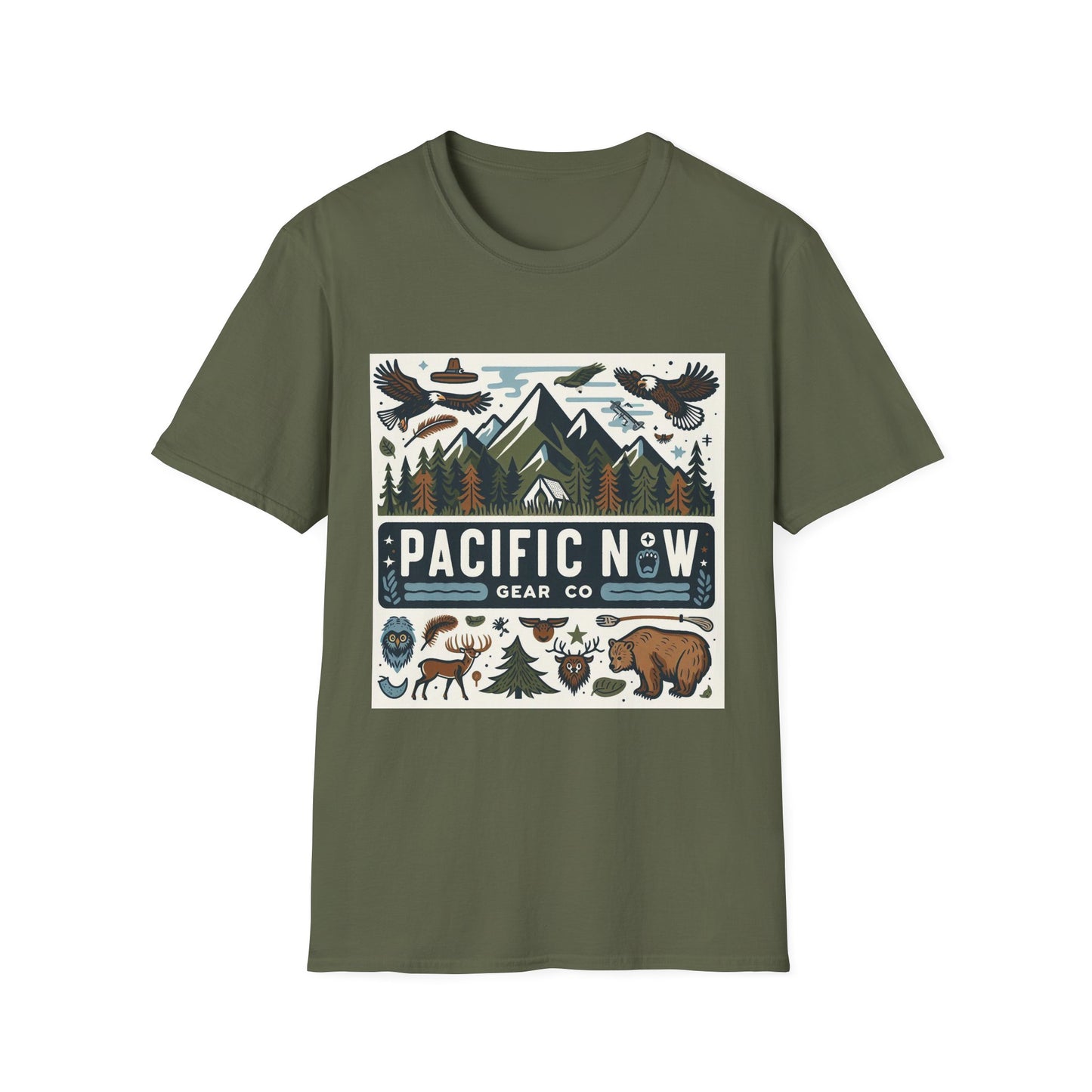 Pacific Adventure Tee | Retro Camping Shirt | Travel Tee | Outdoor Graphic Tee | Pacific NW Gear Co.