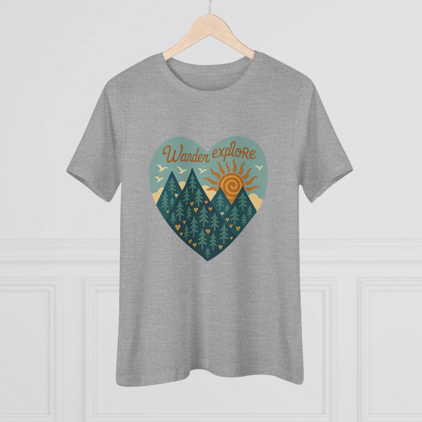 Adventure At Heart Tee | Women's PNW Wander - Explore Shirt | Nature Lover Gift | Hiking Apparel | Pacific NW Gear Co