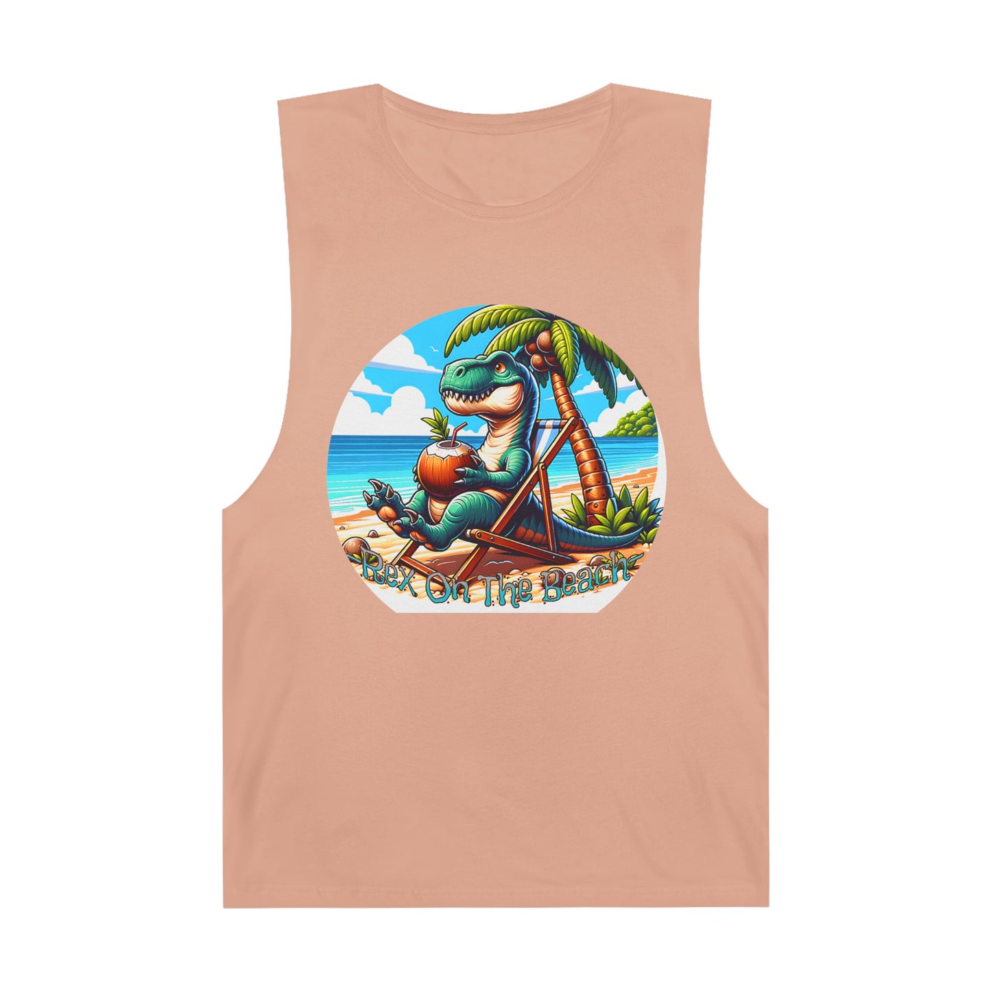 Rex On The Beach Tank Top | Funny T-Rex Shirt | Beach Vacation Tee | Dinosaur Gift | Pacific NW Gear Co.