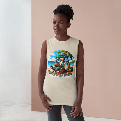Rex On The Beach Tank Top | Funny T-Rex Shirt | Beach Vacation Tee | Dinosaur Gift | Pacific NW Gear Co.