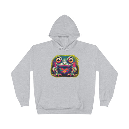 Geo Neon Tree Frog Hoodie | Cute Frog Gift | Nature Lover Sweatshirt | Eco Hoodie | Pacific NW Gear Co