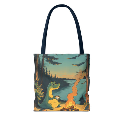 The Camp Loch Ness Tote | Nessie Graphic Bag | Camping with Nessie | By PNW Gear Co